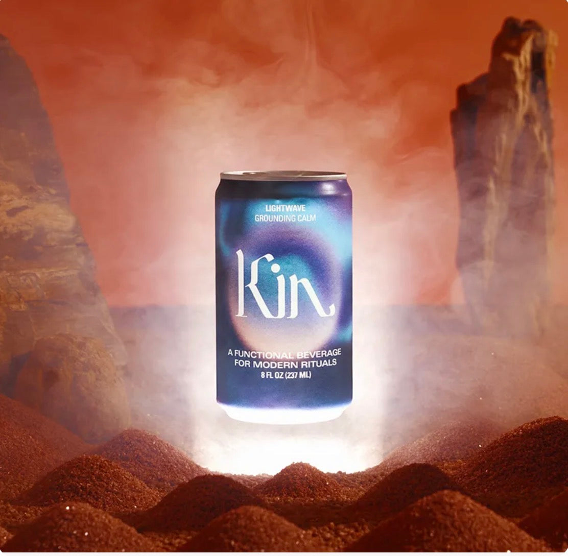 Non-alcoholic, non-caffeinated Lightwave is infused with adaptogens, nootropics, and botanics