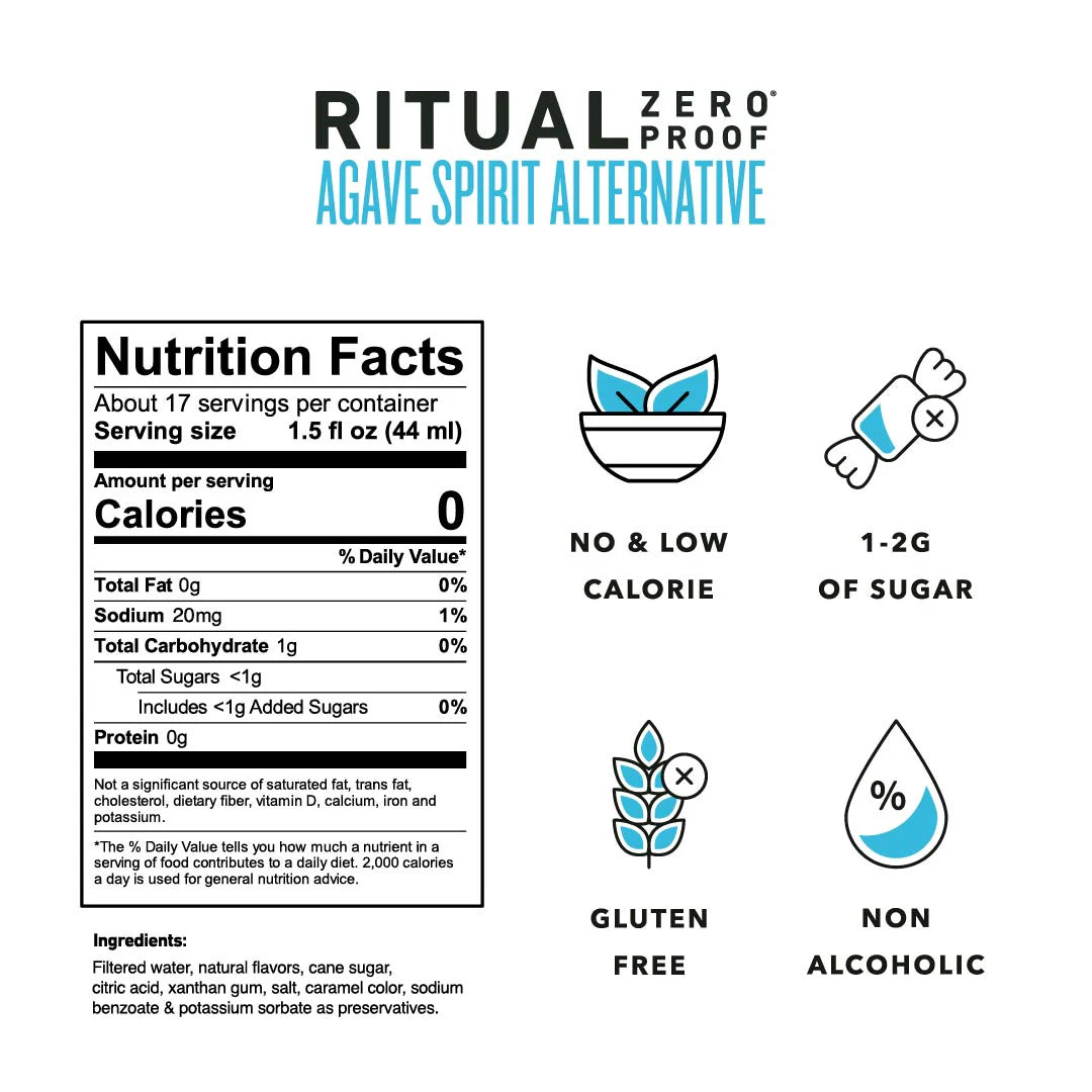 Agave Spirit Alternative, non-alcoholic margaritas, non-alcoholic tequila